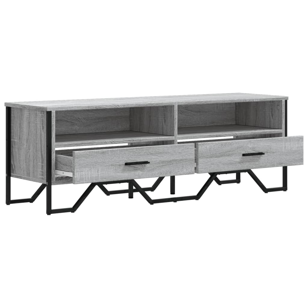 Tv-meubel 122x34x41 cm bewerkt hout grijs sonoma eikenkleurig