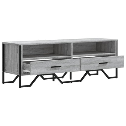 Tv-meubel 122x34x41 cm bewerkt hout grijs sonoma eikenkleurig