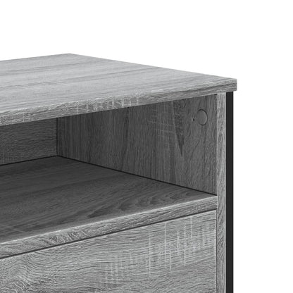 Tv-meubel 122x34x41 cm bewerkt hout grijs sonoma eikenkleurig