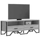 Tv-meubel 122x34x41 cm grijs bewerkt hout