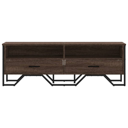 Tv-meubel 122x34x41 cm bewerkt hout bruin eikenkleurig