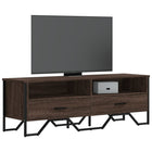 TV cabinet 122x34x41 cm engineered wood brown oak-look