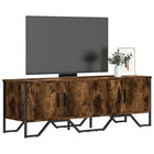 TV cabinet 122x34x41 cm engineered wood smoked oak look