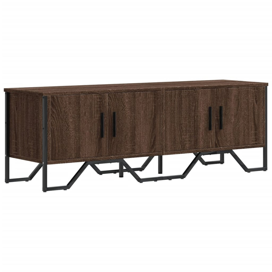 Tv-meubel 122x34x41 cm bewerkt hout bruin eikenkleurig