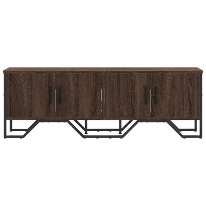 Tv-meubel 122x34x41 cm bewerkt hout bruin eikenkleurig