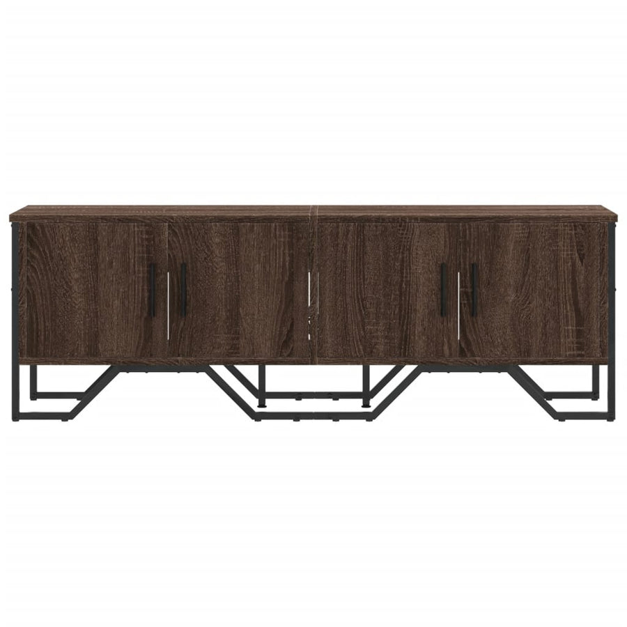 Tv-meubel 122x34x41 cm bewerkt hout bruin eikenkleurig