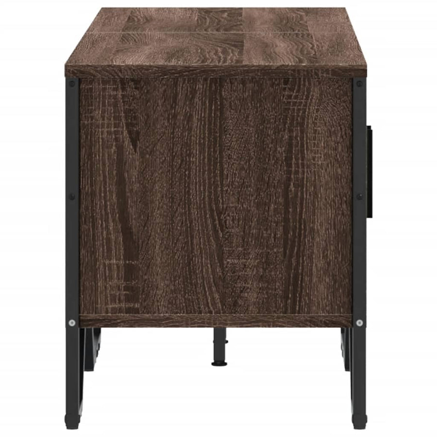 Tv-meubel 122x34x41 cm bewerkt hout bruin eikenkleurig