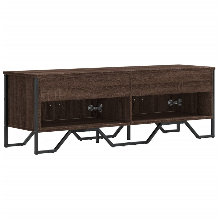 Tv-meubel 122x34x41 cm bewerkt hout bruin eikenkleurig