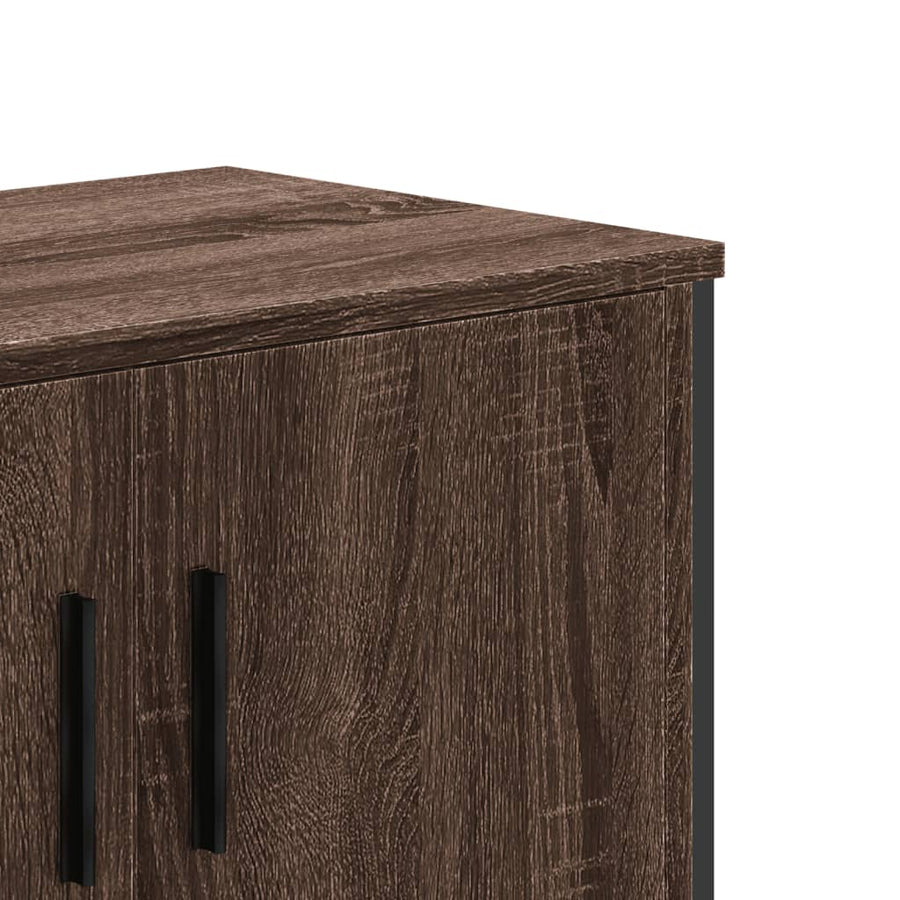 Tv-meubel 122x34x41 cm bewerkt hout bruin eikenkleurig