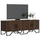 TV cabinet 122x34x41 cm engineered wood brown oak-look