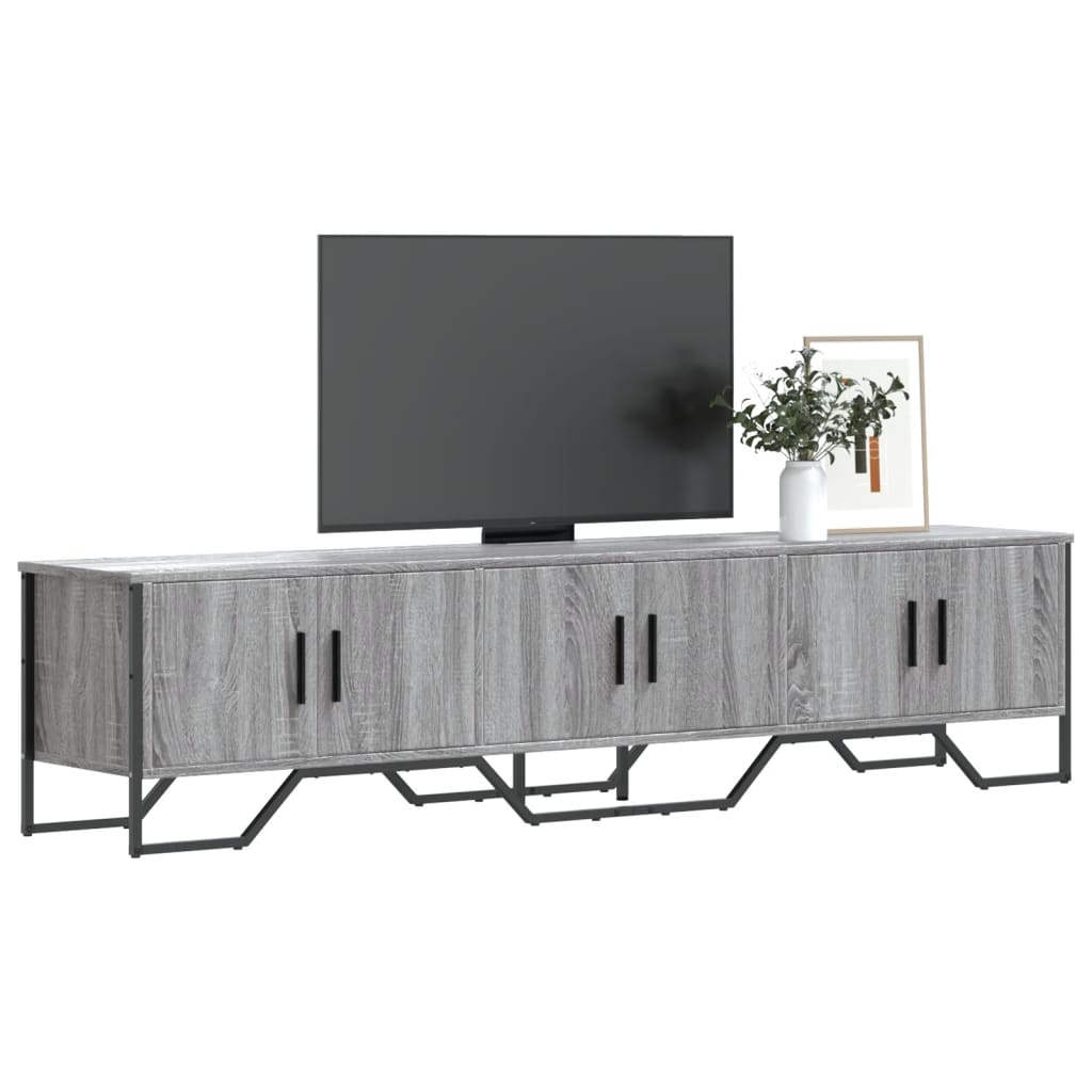 Tv-meubel 180x34x41 cm bewerkt hout grijs sonoma eikenkleurig