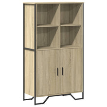 Hoge kast 79,5x35,5x137,5 cm bewerkt hout sonoma eikenkleurig