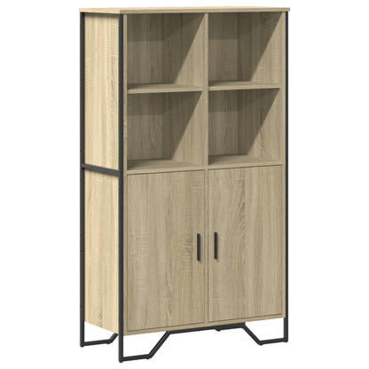 Hoge kast 79,5x35,5x137,5 cm bewerkt hout sonoma eikenkleurig