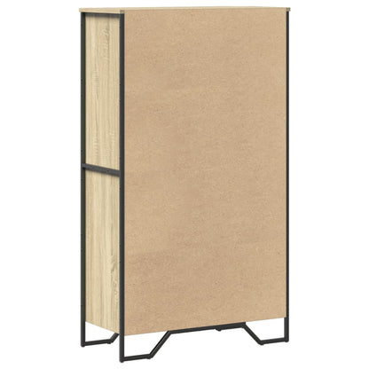 Hoge kast 79,5x35,5x137,5 cm bewerkt hout sonoma eikenkleurig