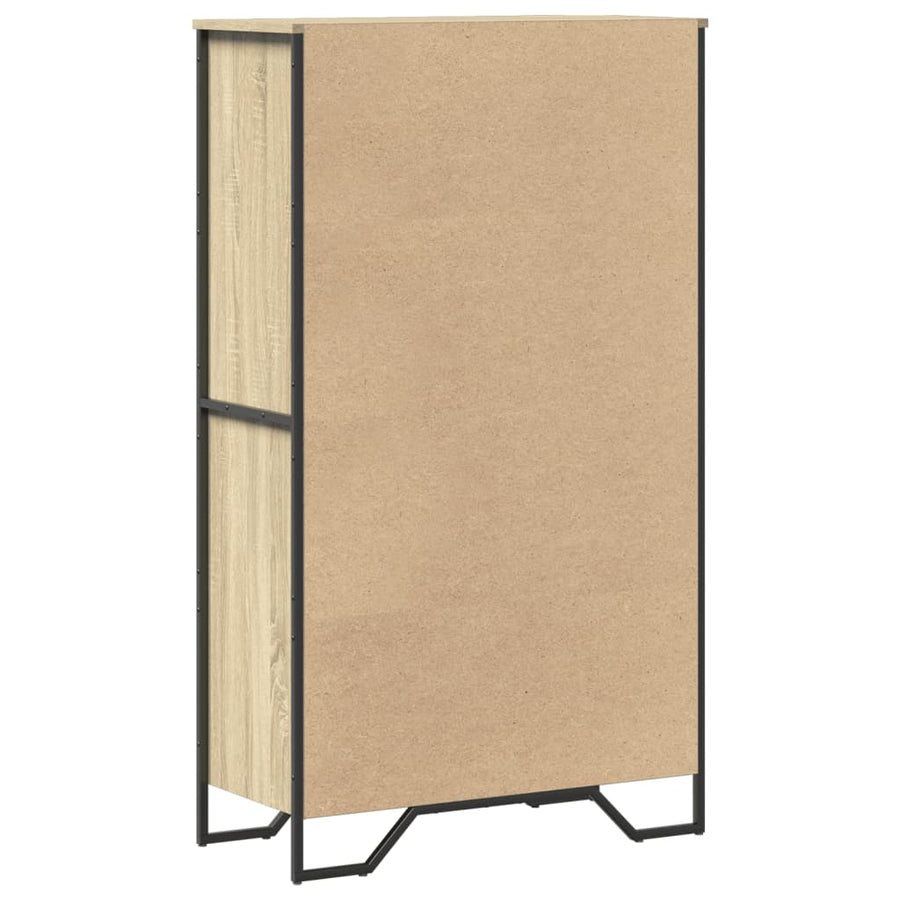 Hoge kast 79,5x35,5x137,5 cm bewerkt hout sonoma eikenkleurig