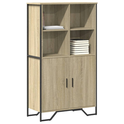 Hoge kast 79,5x35,5x137,5 cm bewerkt hout sonoma eikenkleurig