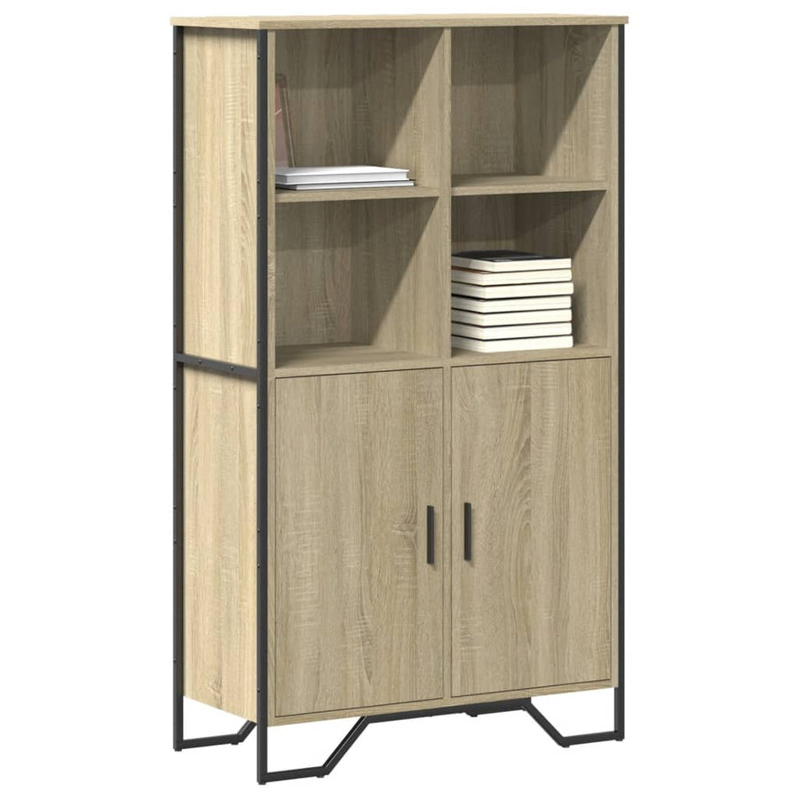 Hoge kast 79,5x35,5x137,5 cm bewerkt hout sonoma eikenkleurig