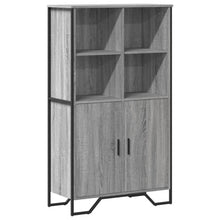 Hoge kast 79,5x35,5x137,5 cm bewerkt hout grijs sonoma eiken