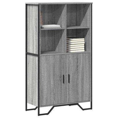 Hoge kast 79,5x35,5x137,5 cm bewerkt hout grijs sonoma eiken