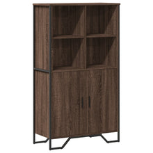 Hoge kast 79,5x35,5x137,5 cm bewerkt hout bruin eikenkleur