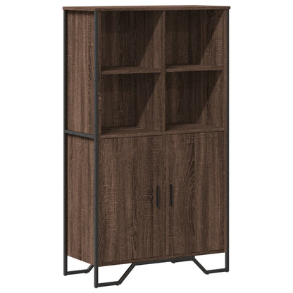Hoge kast 79,5x35,5x137,5 cm bewerkt hout bruin eikenkleur