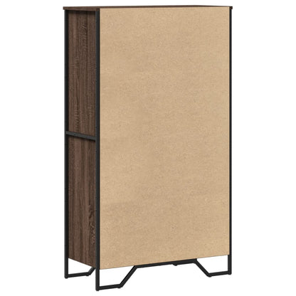 Hoge kast 79,5x35,5x137,5 cm bewerkt hout bruin eikenkleur