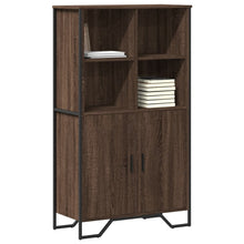 Hoge kast 79,5x35,5x137,5 cm bewerkt hout bruin eikenkleur