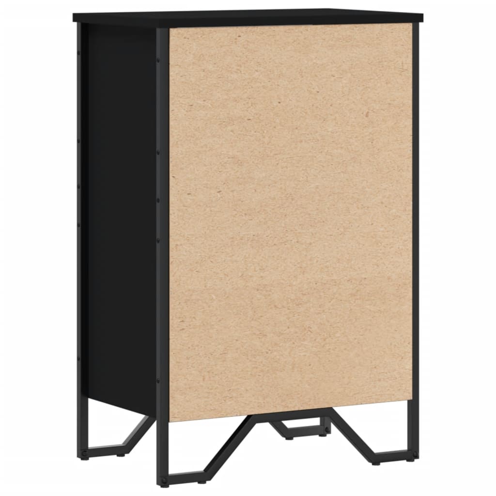 Boekenkast 50x31x74,5 cm bewerkt hout zwart
