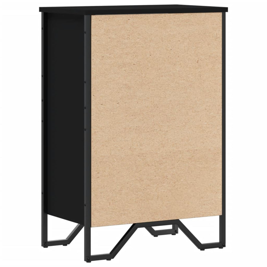 Boekenkast 50x31x74,5 cm bewerkt hout zwart