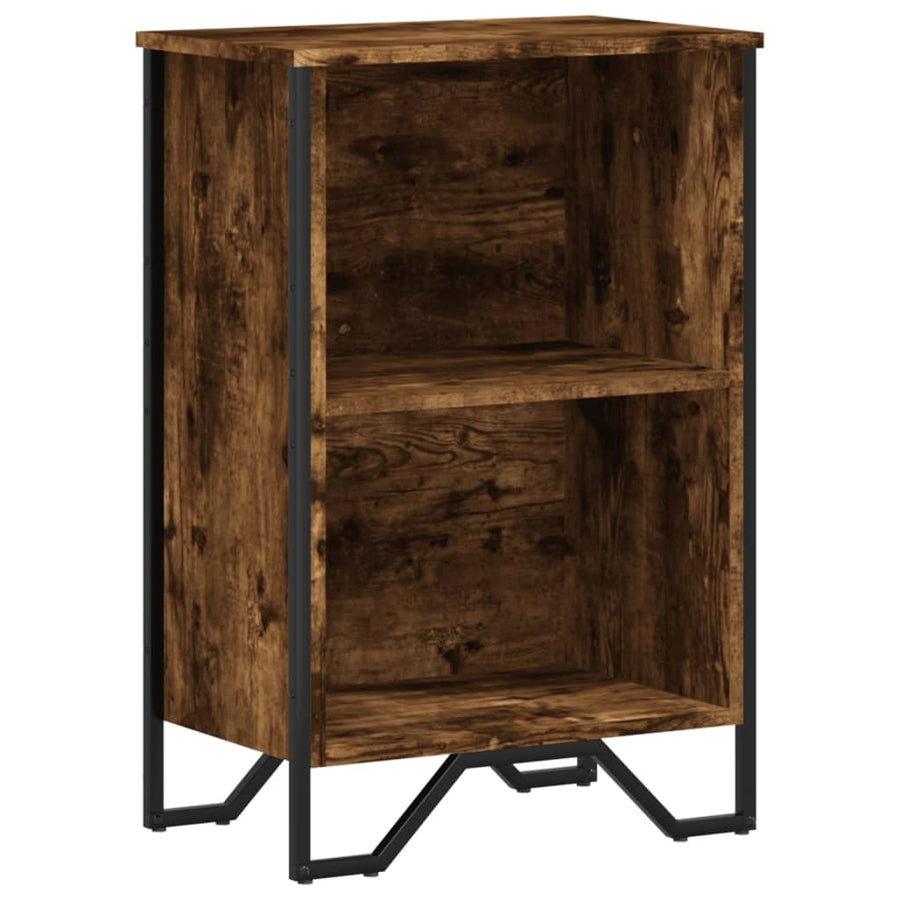 Boekenkast 50x31x74,5 cm bewerkt hout gerookt eikenkleurig
