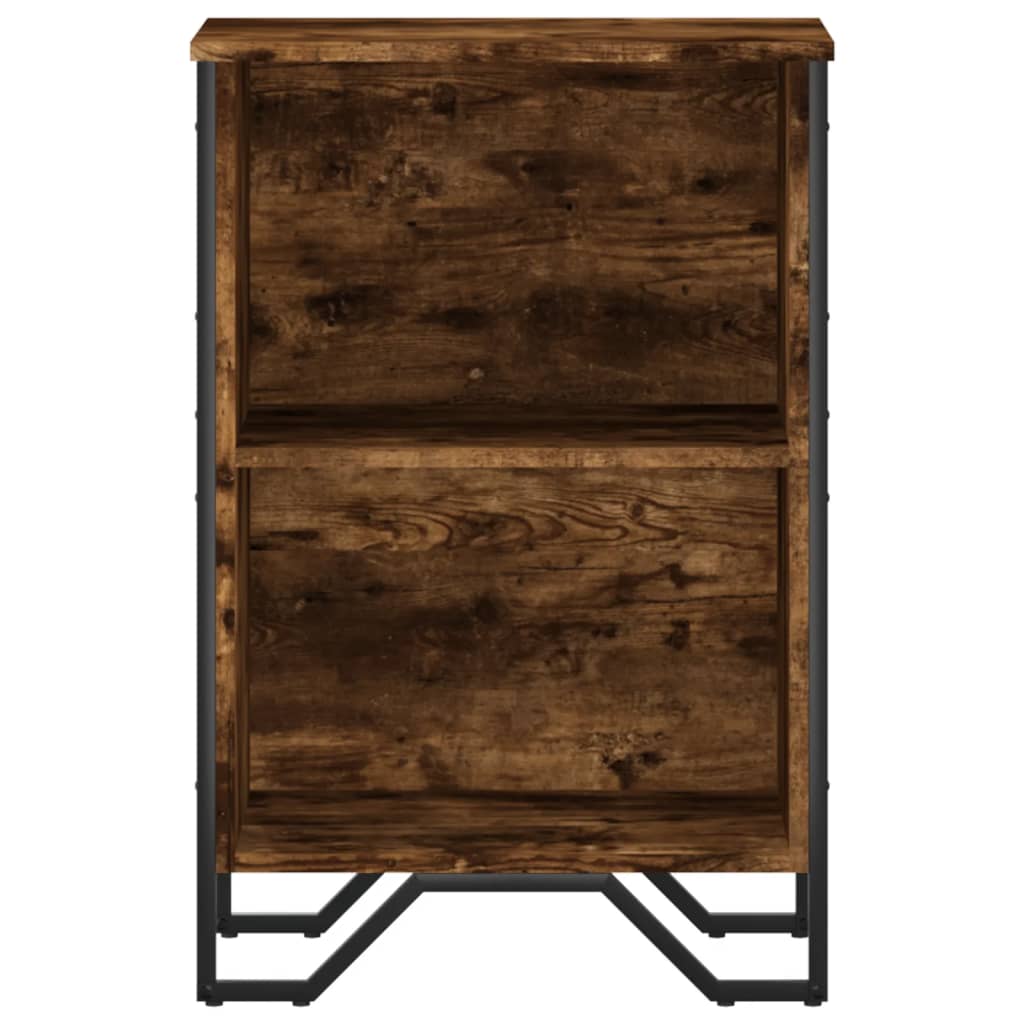 Boekenkast 50x31x74,5 cm bewerkt hout gerookt eikenkleurig