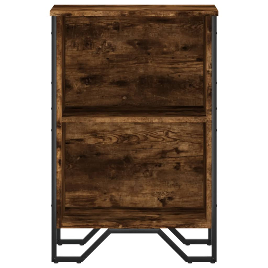 Boekenkast 50x31x74,5 cm bewerkt hout gerookt eikenkleurig