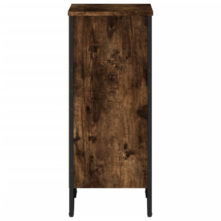 Boekenkast 50x31x74,5 cm bewerkt hout gerookt eikenkleurig