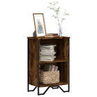Boekenkast 50x31x74,5 cm bewerkt hout gerookt eiken