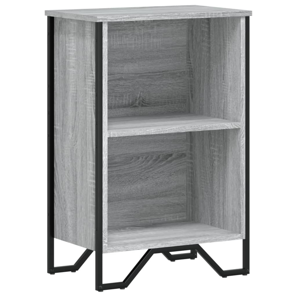 Boekenkast 50x31x74,5 cm bewerkt hout grijs sonoma eikenkleur