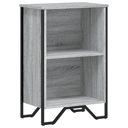 Boekenkast 50x31x74,5 cm bewerkt hout grijs sonoma eikenkleur