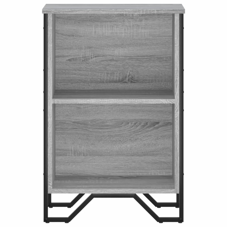 Boekenkast 50x31x74,5 cm bewerkt hout grijs sonoma eikenkleur