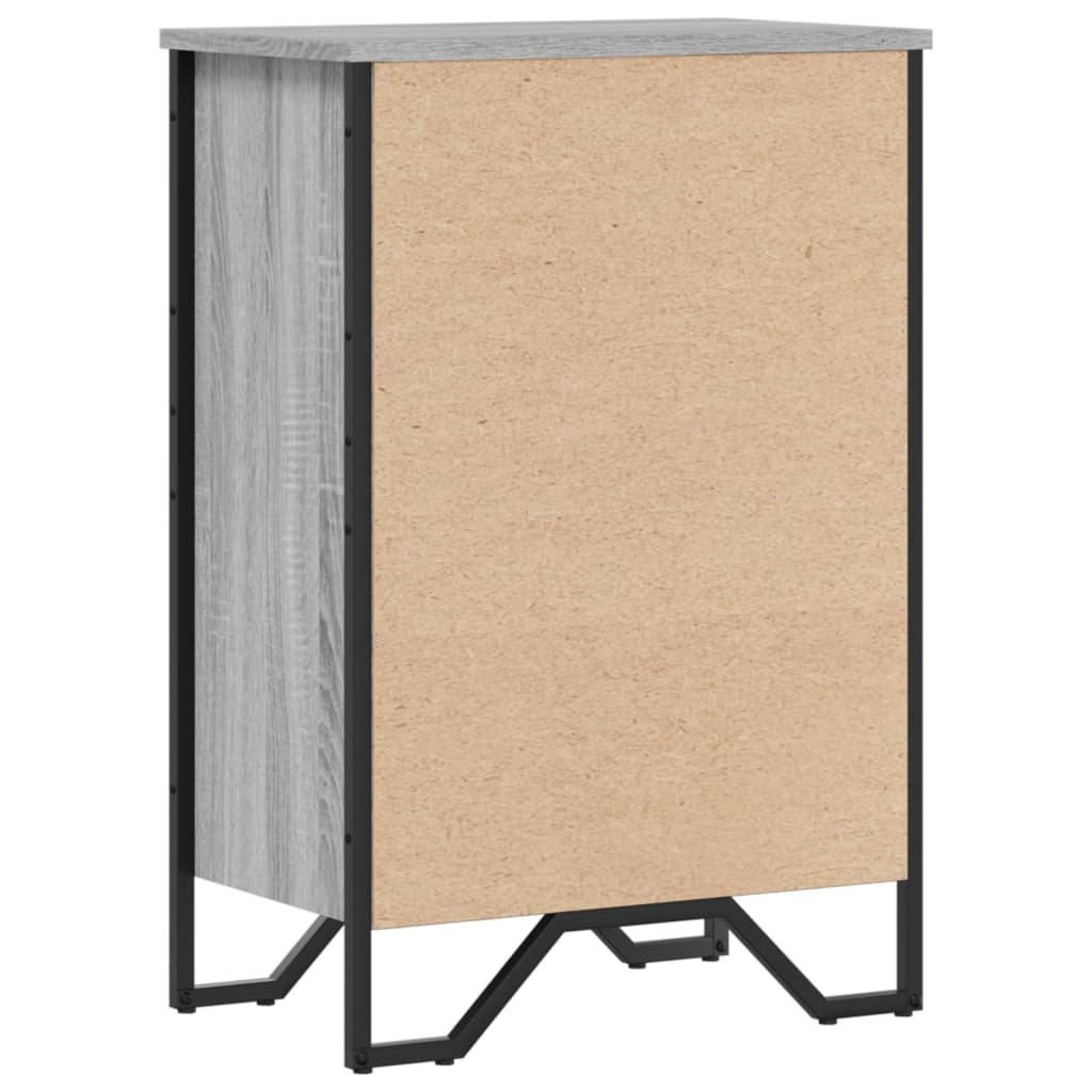 Boekenkast 50x31x74,5 cm bewerkt hout grijs sonoma eikenkleur