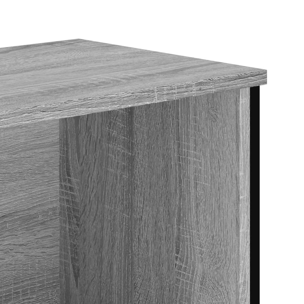 Boekenkast 50x31x74,5 cm bewerkt hout grijs sonoma eikenkleur