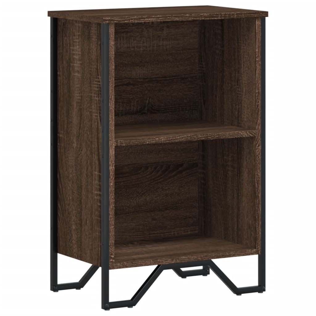 Boekenkast 50x31x74,5 cm bewerkt hout bruin eikenkleur