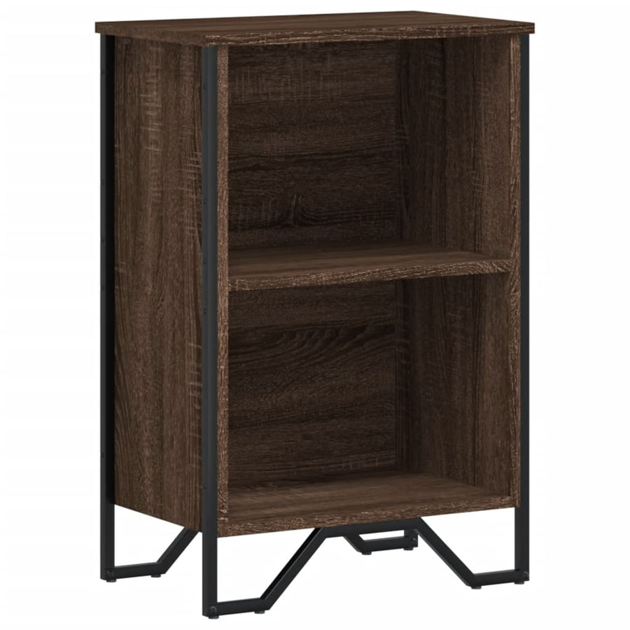 Boekenkast 50x31x74,5 cm bewerkt hout bruin eikenkleur
