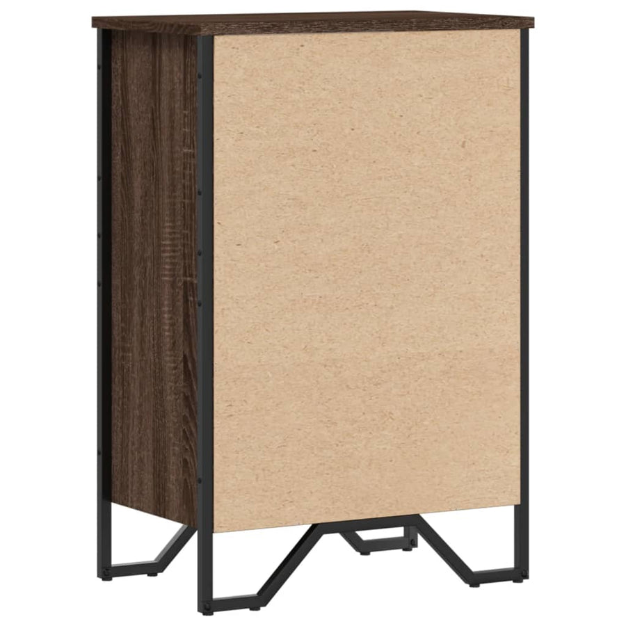 Boekenkast 50x31x74,5 cm bewerkt hout bruin eikenkleur