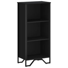 Boekenkast 50x31x106 cm bewerkt hout zwart
