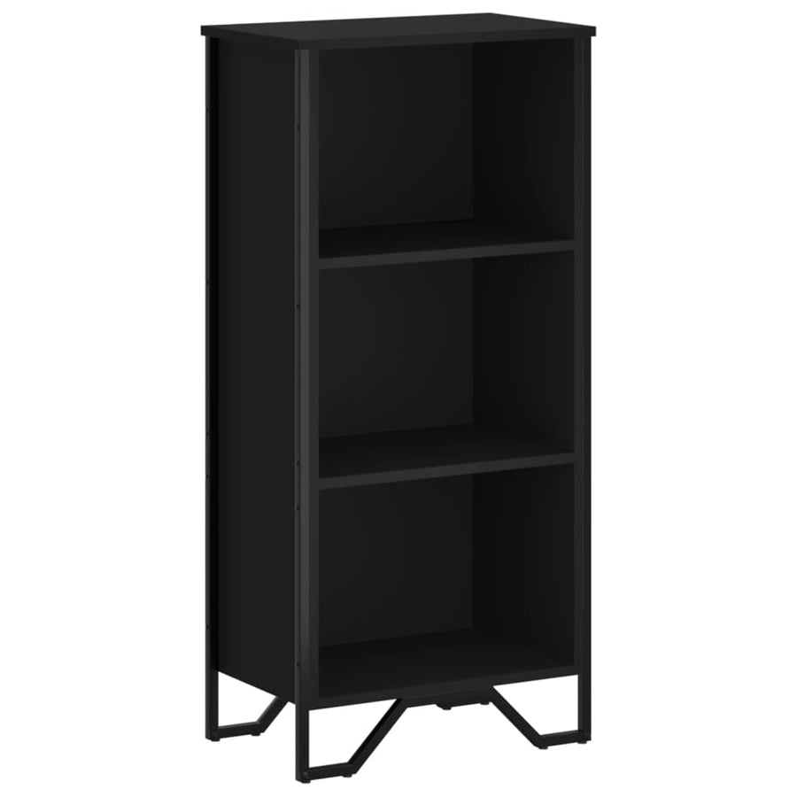 Boekenkast 50x31x106 cm bewerkt hout zwart