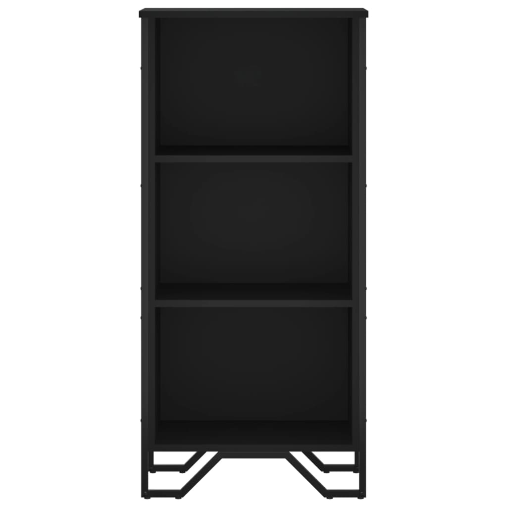 Boekenkast 50x31x106 cm bewerkt hout zwart