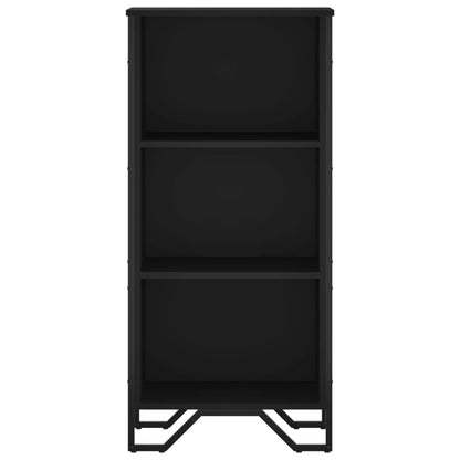 Boekenkast 50x31x106 cm bewerkt hout zwart