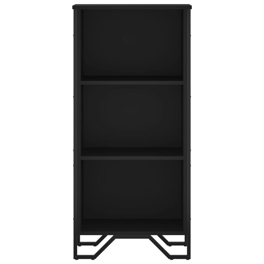 Boekenkast 50x31x106 cm bewerkt hout zwart