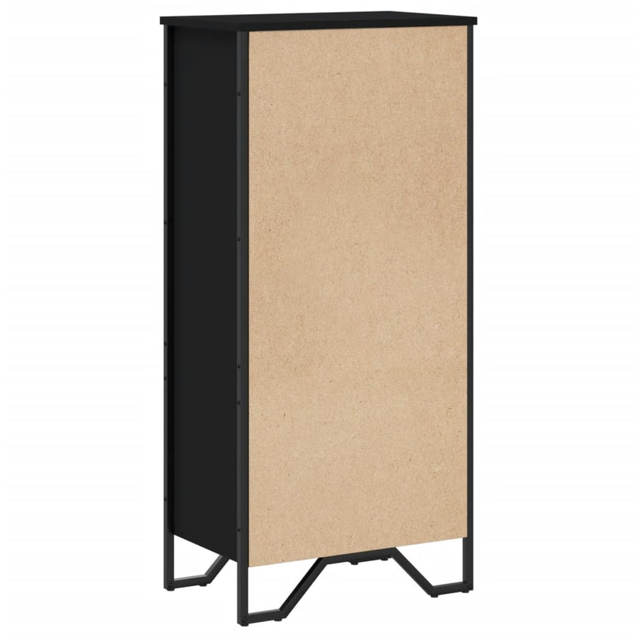 Boekenkast 50x31x106 cm bewerkt hout zwart