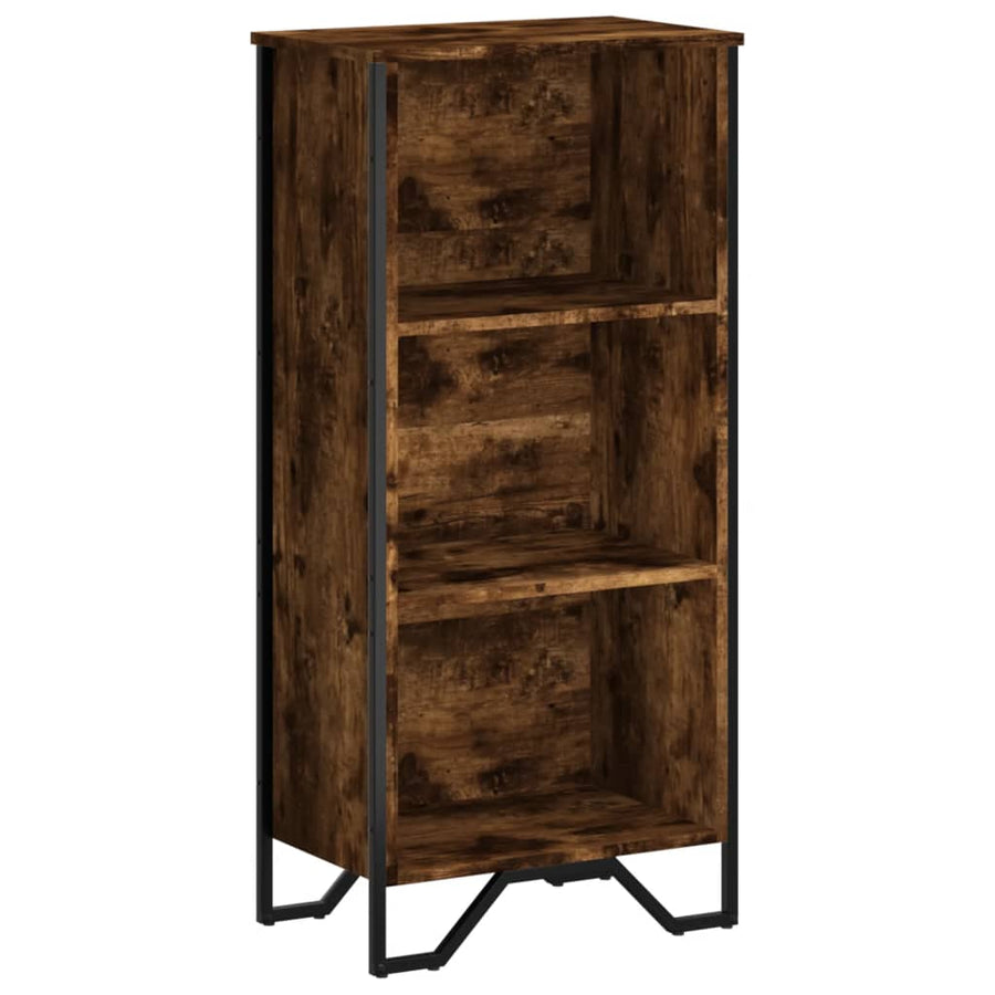 Boekenkast 50x31x106 cm bewerkt hout gerookt eikenkleurig