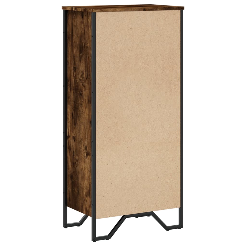 Boekenkast 50x31x106 cm bewerkt hout gerookt eikenkleurig